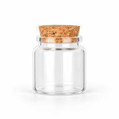 Pot en verre Transparent - Bouchon En Liège 50ml