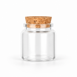 Pot en verre Transparent - Bouchon En Liège 50ml