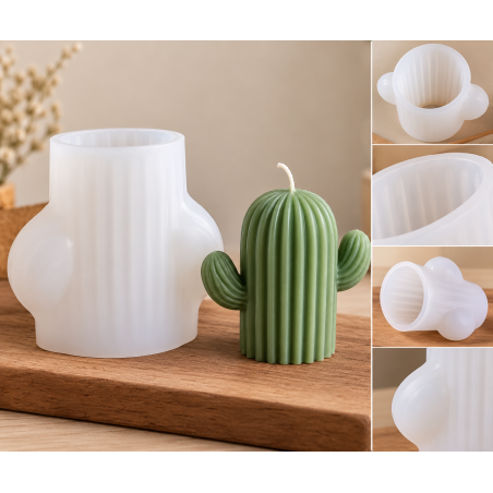Moule en silicone de bougie cactus