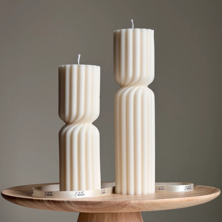 Moule en silicone pour bougie cylindrique cannelée