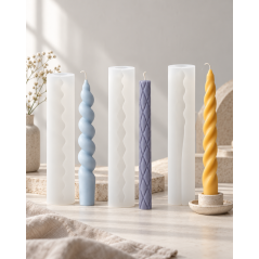 moule en silicone de bougie spirale