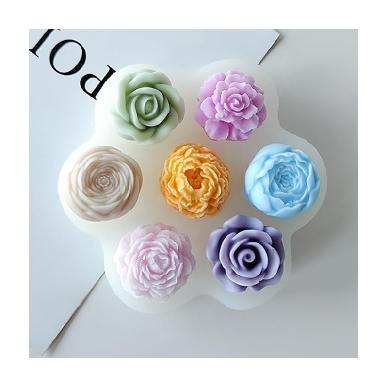 Moule en silicone pour bougie Mini-roses – 6 empreintes