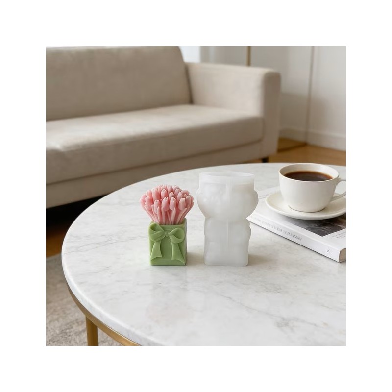 moule en silicone de bougie bouquet