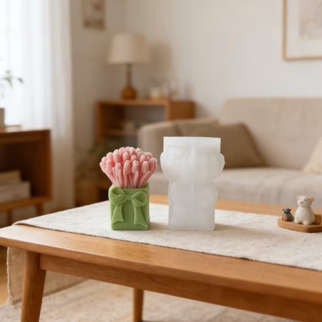 Moule en silicone pour Bougie Bouquet de fleurs compact
