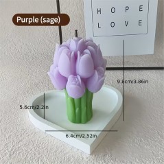 Moule en silicone pour bougies Bouquet de tulipes