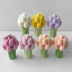 Moule en silicone pour bougies Bouquet de tulipes