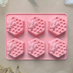 Moule en silicone Savon nid d'abeille – 6 empreintes