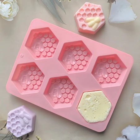 Moule en silicone Savon nid d'abeille – 6 empreintes