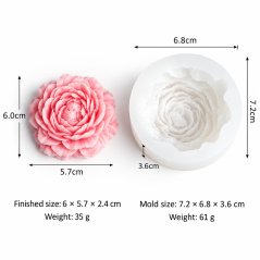 Moule en Silicone pour bougie Forme Fleur De Pivoine