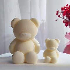Moule en silicone pour Bougie Ourson assis – Grand Modelé