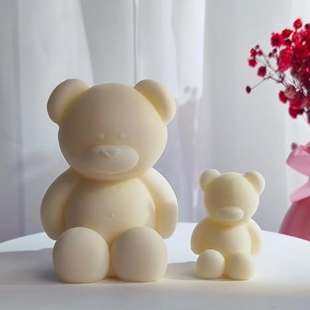 Moule en silicone pour Bougie Ourson assis – Grand Modelé