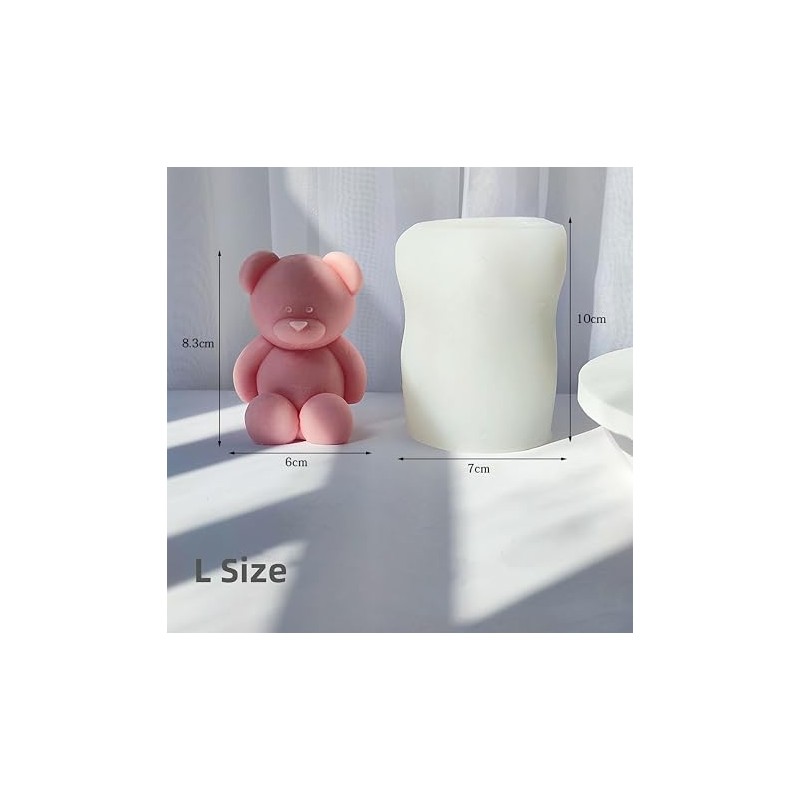 Moule en silicone pour Bougie Ourson assis – Grand Modelé