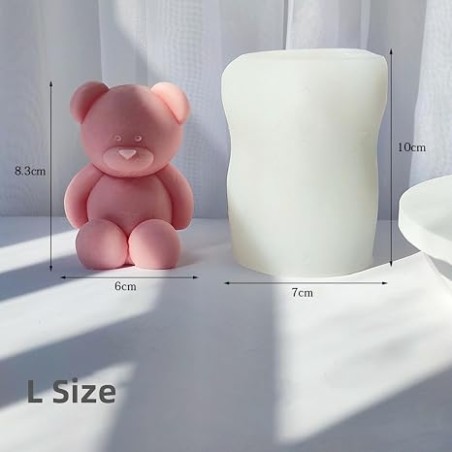 Moule en silicone pour Bougie Ourson assis – Grand Modelé
