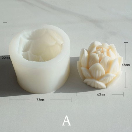 Moule en silicone Pour Bougie Fleur de lotus à pétales