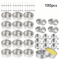 100 Pièces Supports de Mèche pour Bougies Chauffe Plat + Mèches 100 Pièces Supports de Mèche pour Bougies Chauffe Plat + Mèches