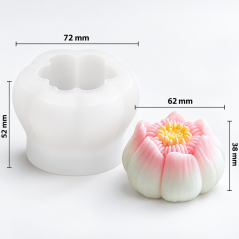 Moule en silicone Pour Bougie Fleur de lotus épanouie