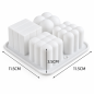 Moule en silicone Bougies Bubble Cube – 4 modèles