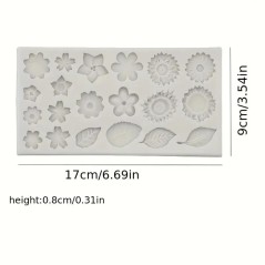 Moule en silicone Mini-motifs floraux et décoratifs