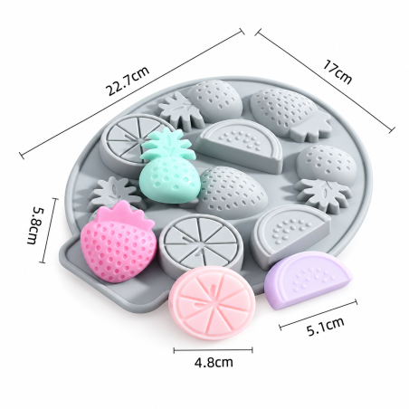 Moule en silicone Fruits variés – Multi-empreintes