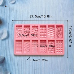 Moule en silicone décoratif mini-tablette de chocolat