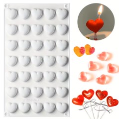 moule en silicone de décoration cœurs