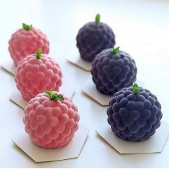 Moule en silicone Framboises 3D
