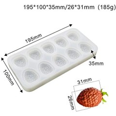 Moule en silicone Fraises 3D