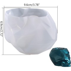 moule en silicone de plâtre sous forme de crâne