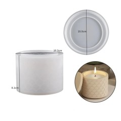 Moule en silicone pour plâtre/résine Pot cylindrique avec couvercle