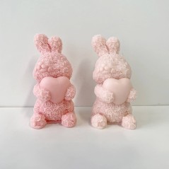moule en silicone de bougie lapin