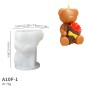 Moule en silicone pour bougie Mini-ours tenant une rose