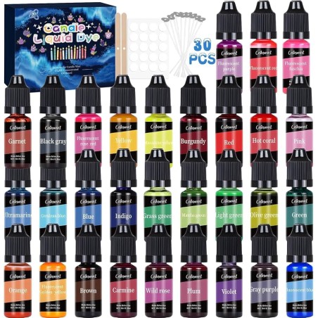 Colorant Liquide Pour Bougies – 30 couleurs