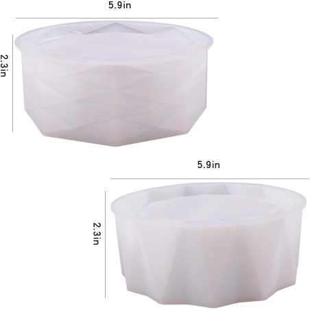 Moule en silicone pour Plâtre/Résine - Pot de fleurs 15 cm