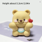 Moule en silicone pour bougie Mini-ours tenant un cœur