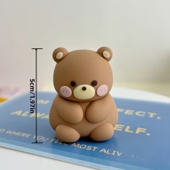 Moule en silicone pour bougie Petit ours assis