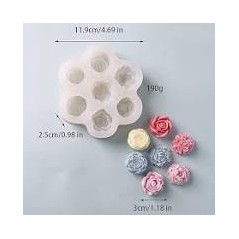 Moule en silicone pour bougie Mini-roses – 6 empreintes