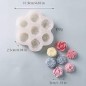 Moule en silicone pour bougie Mini-roses – 6 empreintes Moule en silicone pour bougie Mini-roses – 6 empreintes