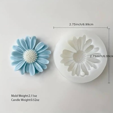 moule en silicone de bougie marguerite