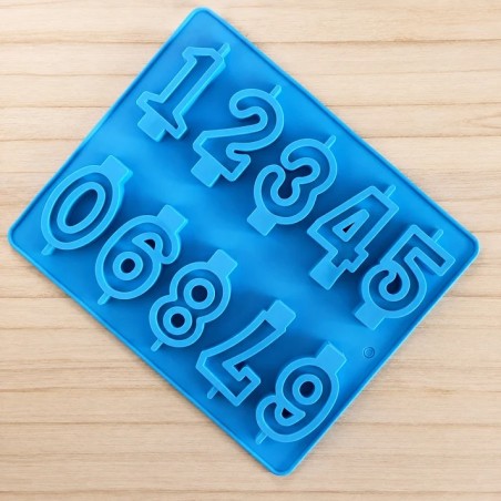 Moule en silicone Chiffres 0 à 9 pour bougies