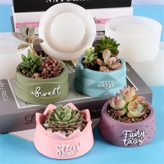 Moule en silicone Pot décoratif pour plâtre et résine