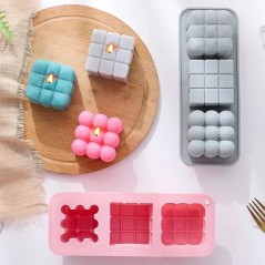 moule en silicone de bougie forme géométrique