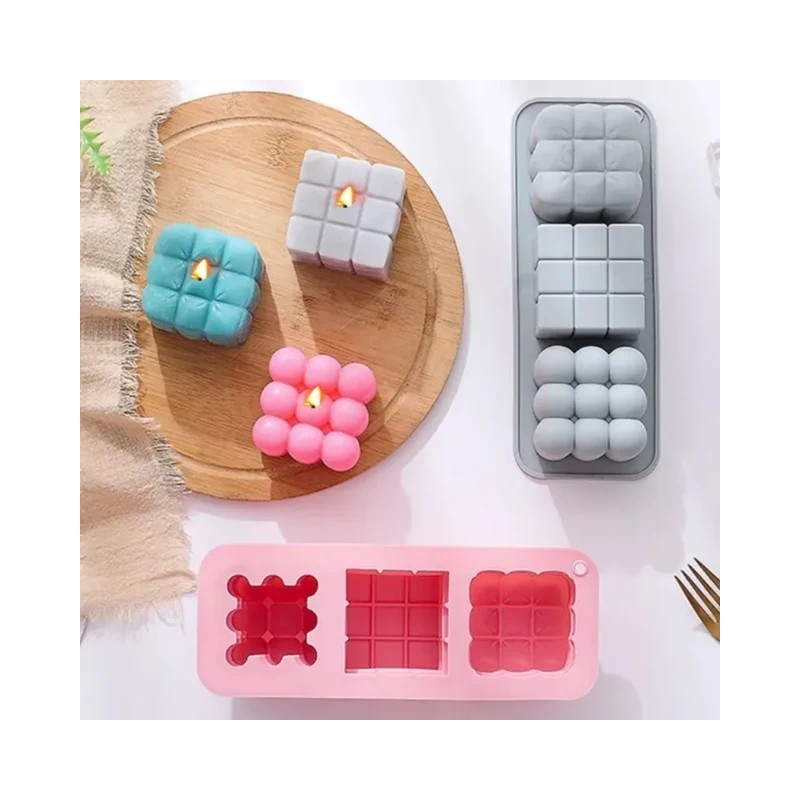 moule en silicone de bougie forme géométrique