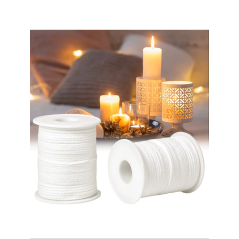 Mèche en coton tressé pour bougies – Rouleau de 61 m