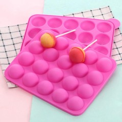 Moule en silicone Cake Pops ronds – 20 empreintes