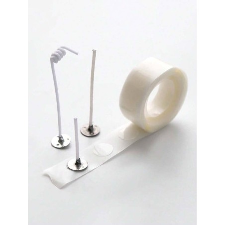 100pcs Adhésifs Double Face Pour Mèche De Bougie