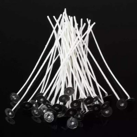 Lot de 10 mèches en coton pour bougies