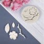Moule en silicone Fleur, feuilles et branche