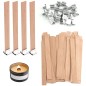Lot de 10 mèches en bois pour bougies Lot de 10 mèches en bois pour bougies