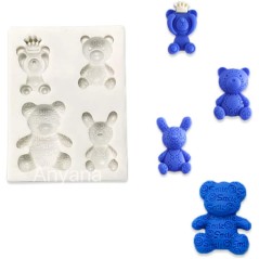 Moule en silicone Mini-oursons décoratifs