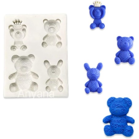 Moule en silicone Mini-oursons décoratifs